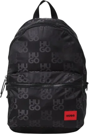 HUGO BOSS Homme, Sacs, Noir, Taille: ONE Size Sac à dos Noir Élégant AllOver Logo