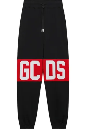 GCDS Homme, Pantalons, Noir, Taille: L Pantalon de Sport Décontracté en Coton avec Logo