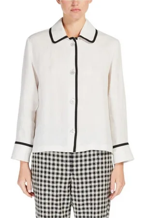 Max Mara Femme, Blouses et Chemises, Blanc, Taille: 36 FR Chemise Blanche en Lin Boxy