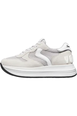 Voile blanche Femme, Chaussures, Blanc, Taille: 38 EU Baskets en suède et tissu Merry Sport.