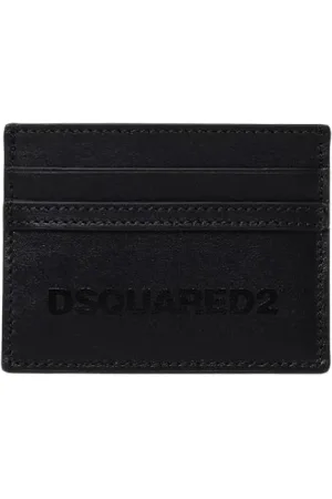 Dsquared2 Homme, Accessoires, Noir, Taille: ONE Size Porte-cartes en cuir avec logo en relief