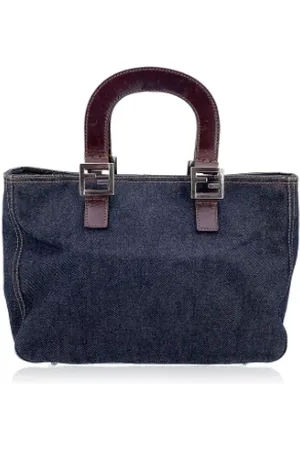 Fendi Femme, Pre-owned, Bleu, Taille: ONE Size Pre-owned Denim sacs-fendi