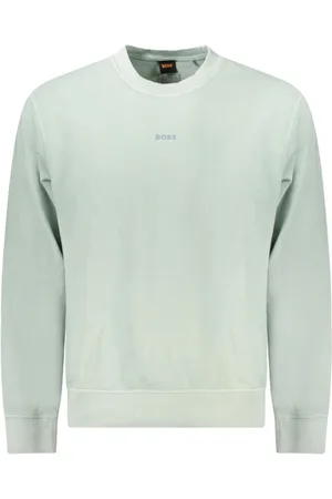 HUGO BOSS Homme, Sweatshirts et sweats à capuche, Vert, Taille: L Pull Homme en Coton Vert
