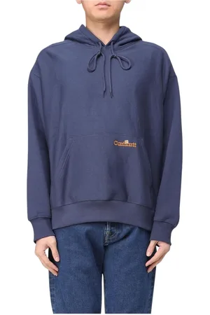 Carhartt Homme, Sweatshirts et sweats à capuche, Bleu, Taille: M Sweat à capuche noir avec poche kangourou