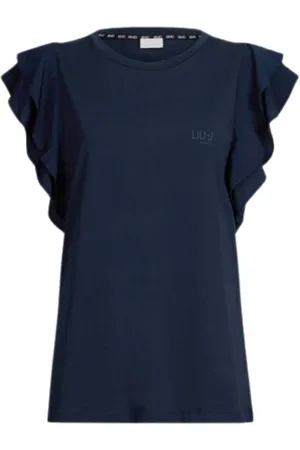 Liu Jo Femme, Tops, Noir, Taille: 36 FR T-Shirt à Manches à Volants Mode
