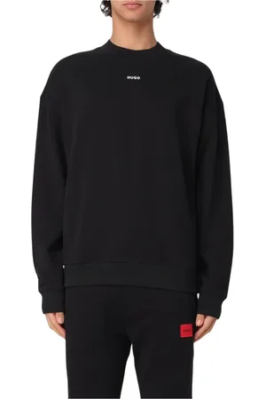 HUGO BOSS Homme, Sweatshirts et sweats à capuche, Noir, Taille: S Sweat à Col Rond Noir Coupe Décontractée