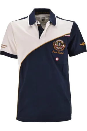 Aeronautica Militare Homme, Tops, Bleu, Taille: M Polo avec aigle emblématique