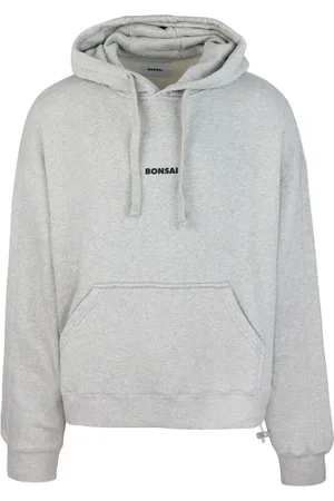 BONSAI Homme, Sweatshirts et sweats à capuche, Gris, Taille: L Sweat à capuche gris Coupe régulière