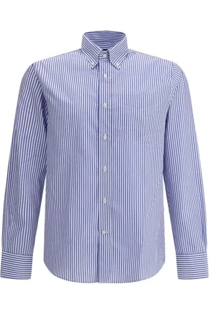 DEPERLU Homme, Chemises, Bleu, Taille: L T-shirt en Coton avec Impression Contrastée