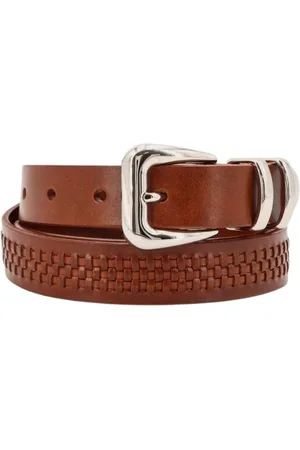Brunello Cucinelli Homme, Accessoires, Brun, Taille: 105 CM Ceinture en cuir tissé de luxe