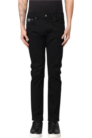 VERSACE Homme, Jeans, Noir, Taille: W32 Jeans Homme Slim Fit Élégants Noirs