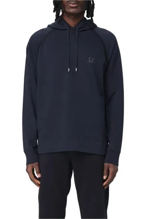 C.P. Company Homme, Sweatshirts et sweats à capuche, Bleu, Taille: XL Sweat à capuche bleu avec manches raglan