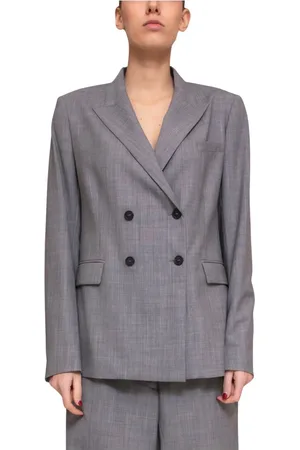 Fabiana Filippi Femme, Vestes, Gris, Taille: 36 FR Veste Rock pour Femmes