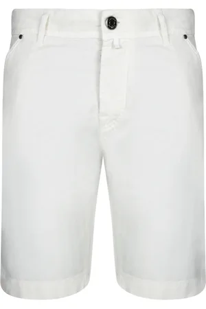 Jacob Cohen Homme, Shorts, Blanc, Taille: W36 Shorts Bermuda en Chambray blanc