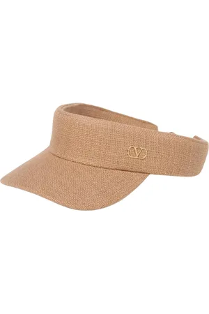 VALENTINO GARAVANI Homme, Accessoires, , Taille: 58 CM Visiu00e8re en Lin u00c9lu00e9gante avec Logo GoldTone