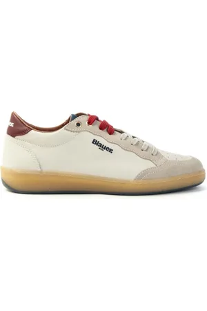 Blauer Homme, Chaussures, Multicolore, Taille: 43 EU Baskets de Tennis Rétro avec Détails en Daim