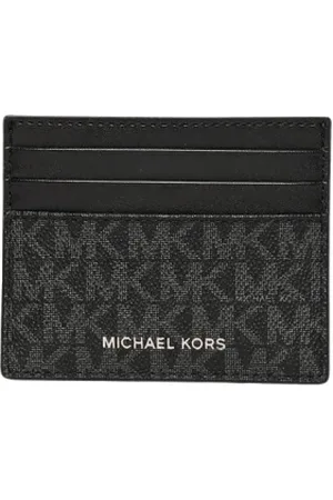 Michael Kors Homme, Accessoires, Noir, Taille: ONE Size Porte-cartes en Cuir Élégant