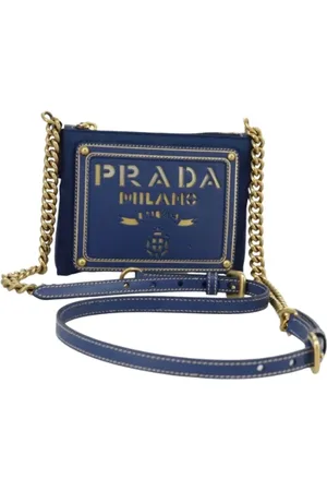 Prada Femme, Pre-owned, Bleu, Taille: ONE Size Pre-owned Cuir trousses-de-toilette