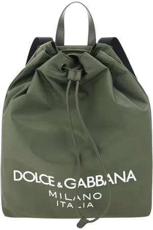 Dolce & Gabbana Homme, Sacs, Vert, Taille: ONE Size Sac à Dos Vert à Cordon Style et Pratique