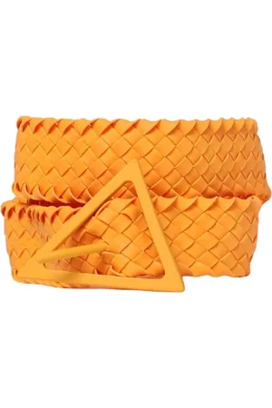Bottega Veneta Homme, Accessoires, , Taille: 100 CM Ceinture en Cuir Intreccio Boucle Triangulaire