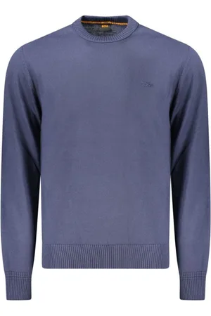 HUGO BOSS Homme, Pulls, Bleu, Taille: L Pull Homme en Laine Bleue