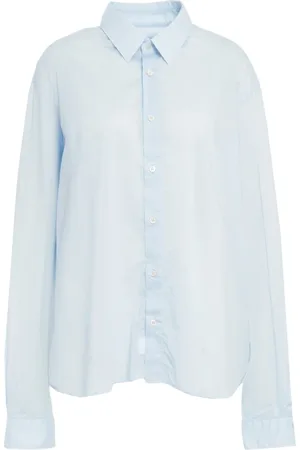Robert Friedman Homme, Chemises, Bleu, Taille: 2XL Chemise Bleue en Coton avec Col Kent
