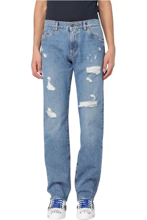 Dolce & Gabbana Homme, Jeans, Bleu, Taille: M Jean Classique Déchiré