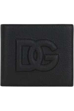 Dolce & Gabbana Homme, Accessoires, Noir, Taille: ONE Size Portefeuille en cuir avec logo en relief
