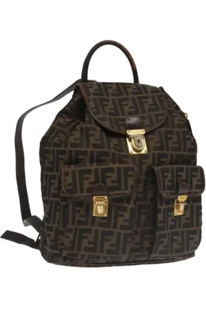 Fendi Femme, Pre-owned, Brun, Taille: ONE Size Pre-owned Toile sacs-dos
