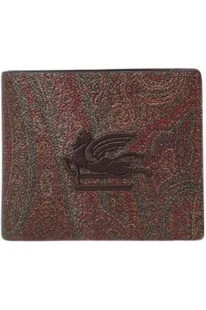 Etro Homme, Accessoires, Brun, Taille: ONE Size Portefeuille en cuir élégant