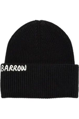 BARROW Homme, Accessoires, Noir, Taille: ONE Size Bonnet Uni avec Broderies de Logo