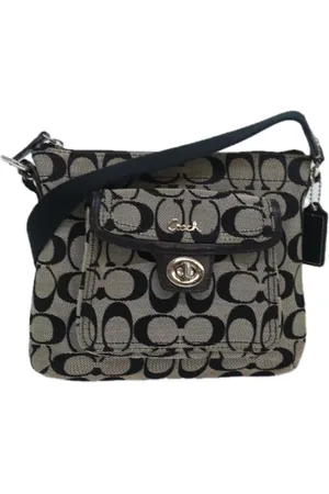 Coach Femme, Pre-owned, Noir, Taille: ONE Size Pre-owned Toile sacs-ports-paule
