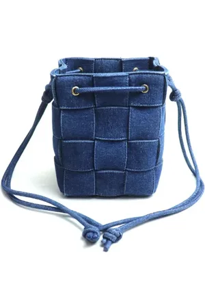 Bottega Veneta Femme, Pre-owned, Bleu, Taille: ONE Size Pre-owned Denim sacs-ports-paule