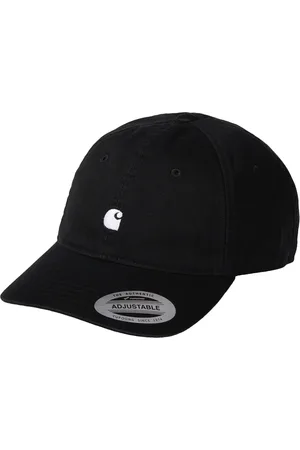 Carhartt Homme, Accessoires, Noir, Taille: ONE Size Casquette Noire avec Logo en Sergé de Coton Léger