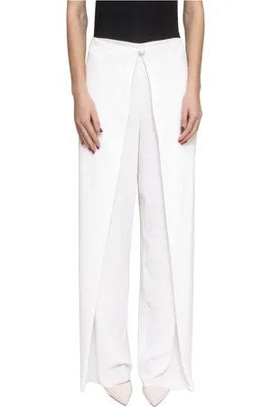 Emporio Armani Femme, Pantalons, Blanc, Taille: 34 FR Pantalon Blanc Femme