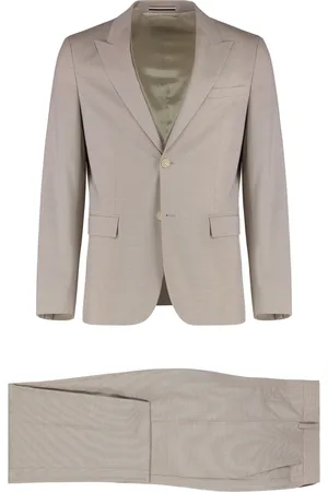 HUGO BOSS Homme, Costumes, , Taille: L Costume Trois Pièces en Laine avec Col Revers