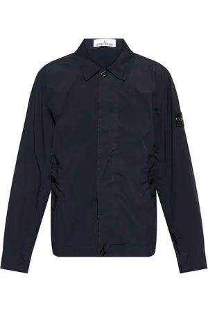 Stone Island Homme, Vestes, Bleu, Taille: 2XL Veste avec écusson logo