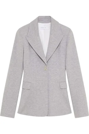 Patrizia Pepe Femme, Vestes, Gris, Taille: 40 FR Veste Slim Grise Brodée Fly