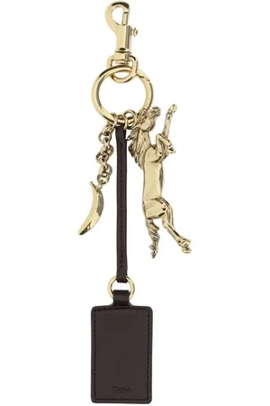 Chloé Femme, Accessoires, Jaune, Taille: ONE Size Porte-clés motif équestre