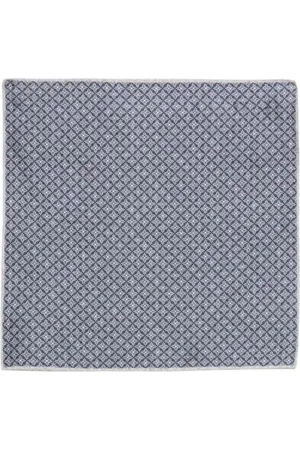 Brunello Cucinelli Homme, Accessoires, Bleu, Taille: ONE Size Mouchoir de Poche en Soie Géométrique