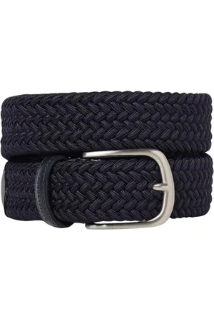 BROOKSFIELD Homme, Accessoires, Bleu, Taille: 90 CM Ceinture Extensible Tressée Marine Casual Wear