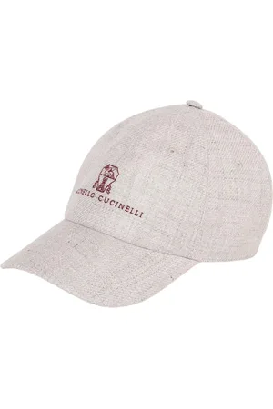 Brunello Cucinelli Homme, Accessoires, , Taille: L Casquette de Baseball en Lin Brodé