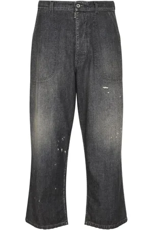 Maison Margiela Homme, Jeans, Gris, Taille: W32 Pantalon en coton noir pour des sorties élégantes