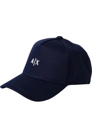 Armani Exchange Homme, Accessoires, Bleu, Taille: ONE Size Casquette de Baseball Bleue avec Logo Brodé