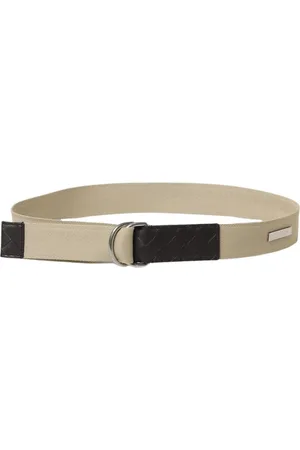 Bottega Veneta Homme, Accessoires, , Taille: S Ceinture en Cuir avec Détail en Tissu Tissé