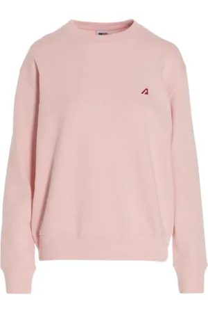 Autry Femme, Sweatshirts et sweats à capuche, Rose, Taille: 42 FR Sweat à Col Rond avec Logo Brodé Rose