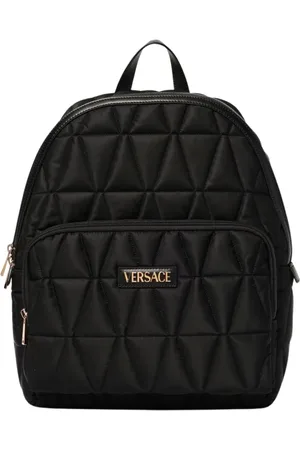 VERSACE Homme, Sacs, Noir, Taille: ONE Size Sac à Dos Élégant Matelassé Géométrique