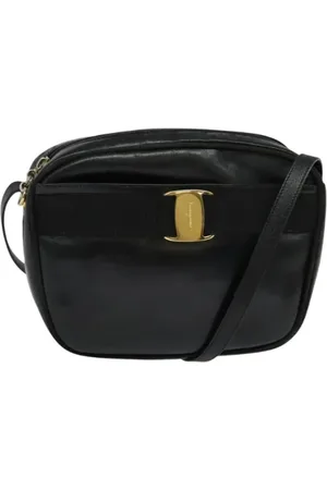 Salvatore Ferragamo Femme, Pre-owned, Noir, Taille: ONE Size Pre-owned Cuir sacs-ports-paule