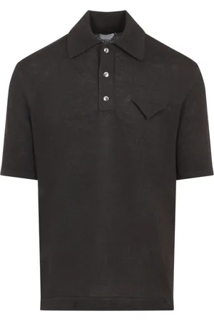 Bottega Veneta Homme, Tops, Brun, Taille: M Polo en Lin Marron