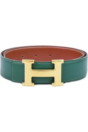 Hermès Homme, Pre-owned, Vert, Taille: ONE Size Pre-owned Cuir ceintures